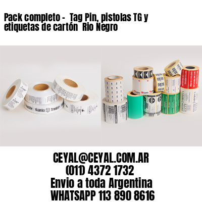 Pack completo -  Tag Pin, pistolas TG y etiquetas de cartón  Rio Negro