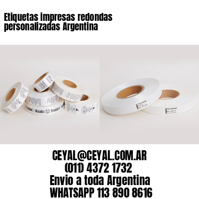 Etiquetas impresas redondas personalizadas Argentina