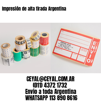 Impresión de alta tirada Argentina