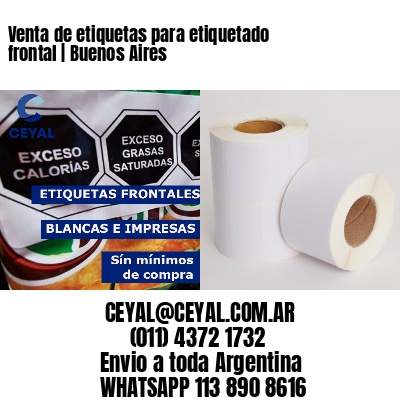 Venta de etiquetas para etiquetado frontal | Buenos Aires
