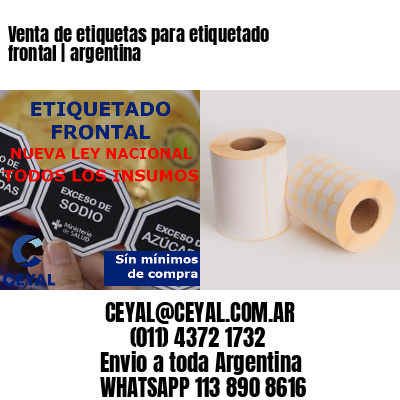 Venta de etiquetas para etiquetado frontal | argentina