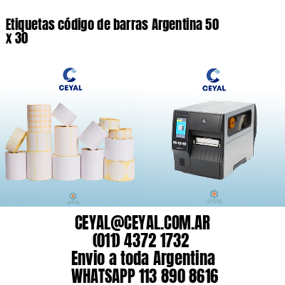 Etiquetas código de barras Argentina 50 x 30