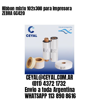 Ribbon mixto 102×300 para impresora ZEBRA GC420