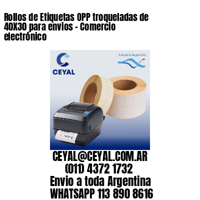 Rollos de Etiquetas OPP troqueladas de 40X30 para envios – Comercio electrónico