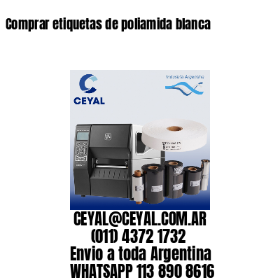 Comprar etiquetas de poliamida blanca