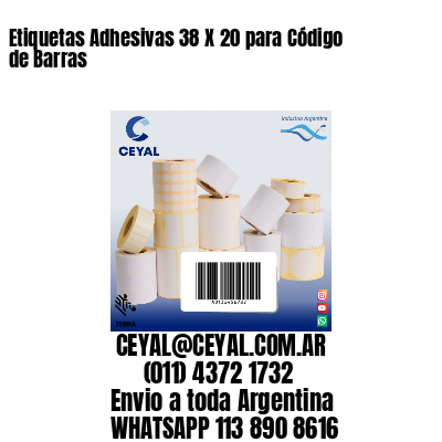 Etiquetas Adhesivas 38 X 20 para Código de Barras