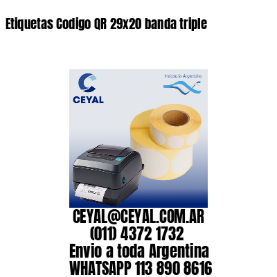 Etiquetas Codigo QR 29×20 banda triple