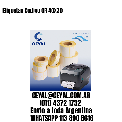 Etiquetas Codigo QR 40X30