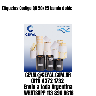 Etiquetas Codigo QR 50×25 banda doble