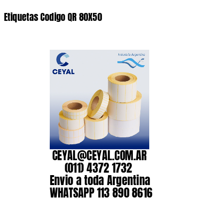 Etiquetas Codigo QR 80X50