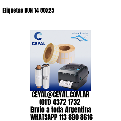 Etiquetas DUN 14 80X25