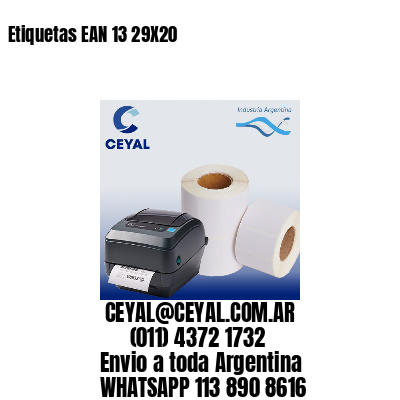 Etiquetas EAN 13 29X20