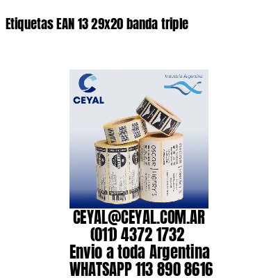 Etiquetas EAN 13 29×20 banda triple