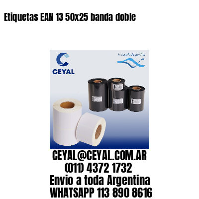 Etiquetas EAN 13 50×25 banda doble