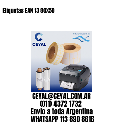 Etiquetas EAN 13 80X50