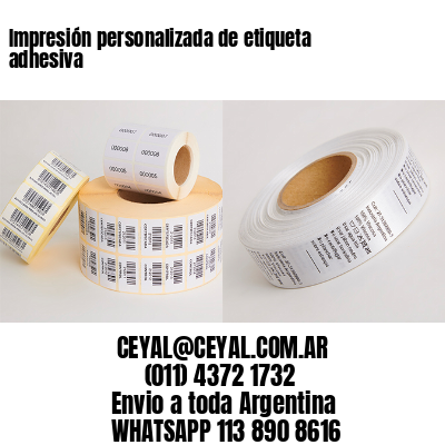 Impresión personalizada de etiqueta adhesiva