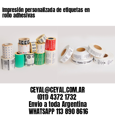 Impresión personalizada de etiquetas en rollo adhesivas