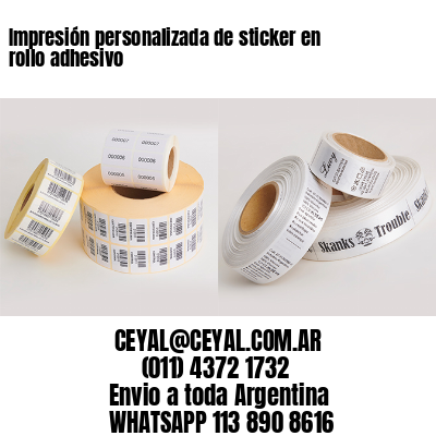 Impresión personalizada de sticker en rollo adhesivo