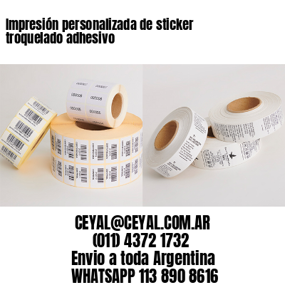 Impresión personalizada de sticker troquelado adhesivo