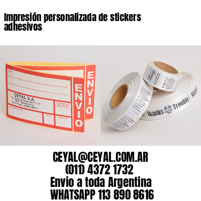 Impresión personalizada de stickers adhesivos
