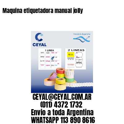 Maquina etiquetadora manual jolly