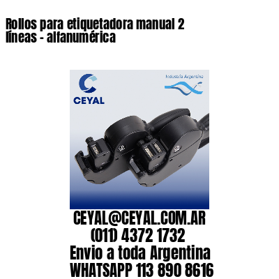 Rollos para etiquetadora manual 2 líneas – alfanumérica