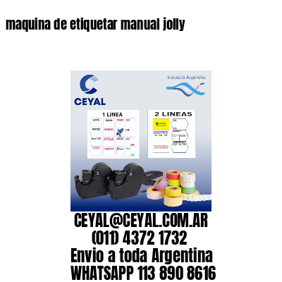 maquina de etiquetar manual jolly