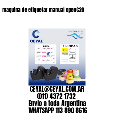 maquina de etiquetar manual openC20