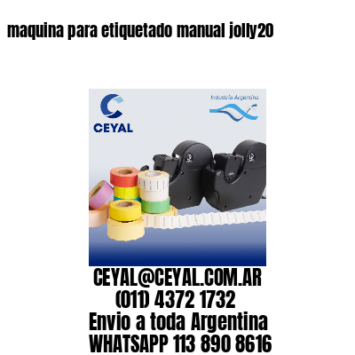 maquina para etiquetado manual jolly20