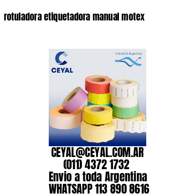 rotuladora etiquetadora manual motex