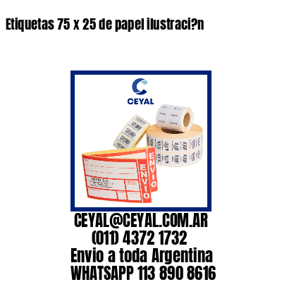 Etiquetas 75 x 25 de papel ilustraci?n