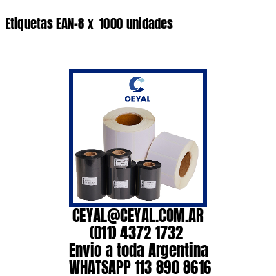 Etiquetas EAN-8 x  1000 unidades