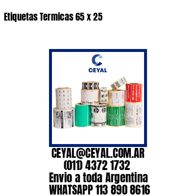 Etiquetas Termicas 65 x 25