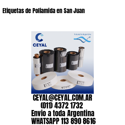 Etiquetas de Poliamida en San Juan