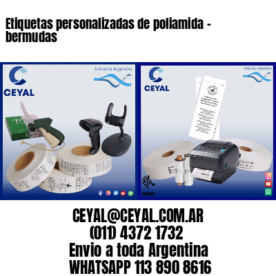 Etiquetas personalizadas de poliamida – bermudas