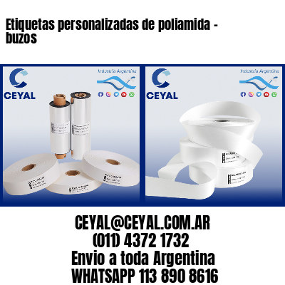Etiquetas personalizadas de poliamida – buzos
