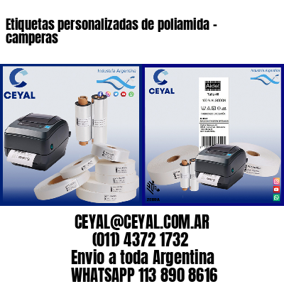 Etiquetas personalizadas de poliamida – camperas