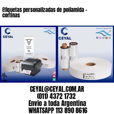 Etiquetas personalizadas de poliamida – cortinas