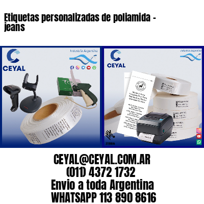 Etiquetas personalizadas de poliamida – jeans