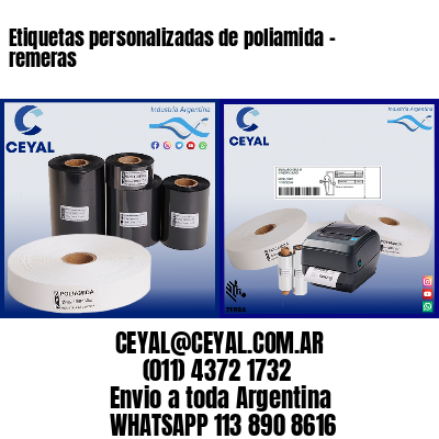Etiquetas personalizadas de poliamida – remeras