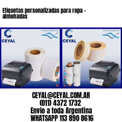 Etiquetas personalizadas para ropa – almohadas