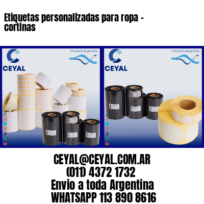 Etiquetas personalizadas para ropa – cortinas