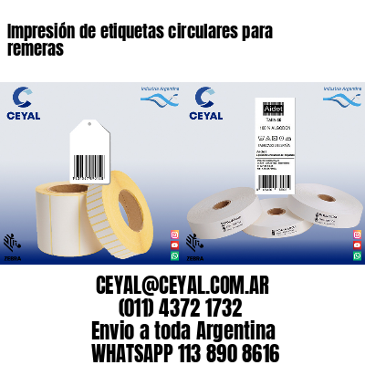 Impresión de etiquetas circulares para remeras