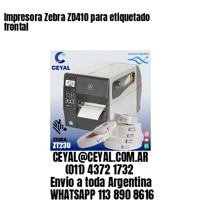 Impresora Zebra ZD410 para etiquetado frontal