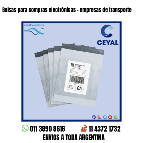 Bolsas para compras electrónicas – empresas de transporte