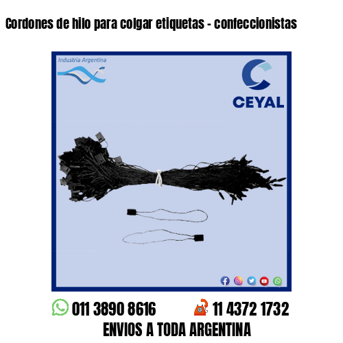 Cordones de hilo para colgar etiquetas – confeccionistas