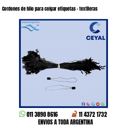 Cordones de hilo para colgar etiquetas – textileras