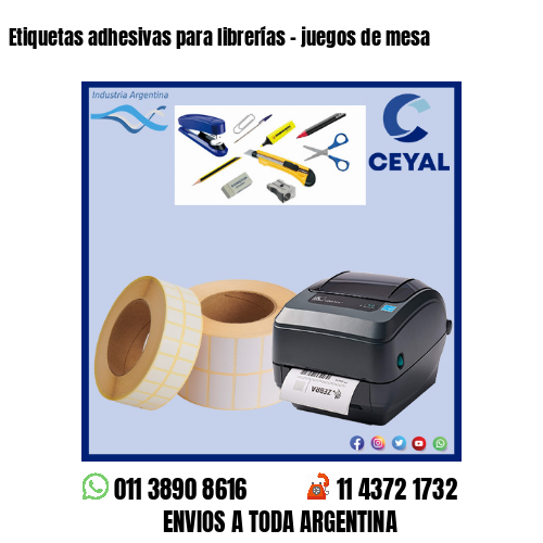 Etiquetas adhesivas para librerías – juegos de mesa