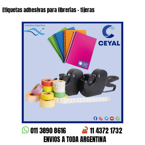 Etiquetas adhesivas para librerías – tijeras