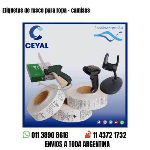 Etiquetas de fasco para ropa – camisas